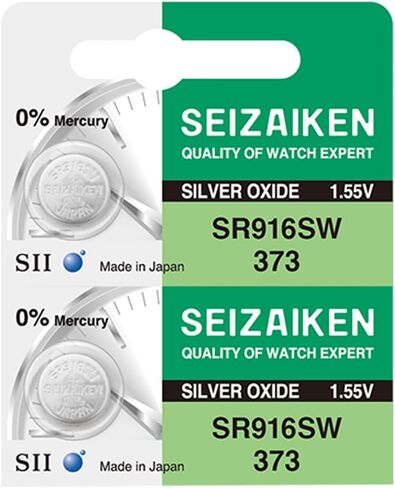 317 SR516SW 1.55V 0% Hg Silver Oxide Watch Battery (2 Batteries) Made in Japan by Seiko in Saudi Arabia