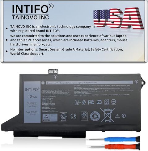 42Wh WY9DX Laptop Battery Compatible with Dell Latitude 5420 5520 Precision 3560 Series Notebook WK3F1 M3KCN RJ40G 1K2CF 75X16 [11.4V 42Wh 3-Cell] in Saudi Arabia