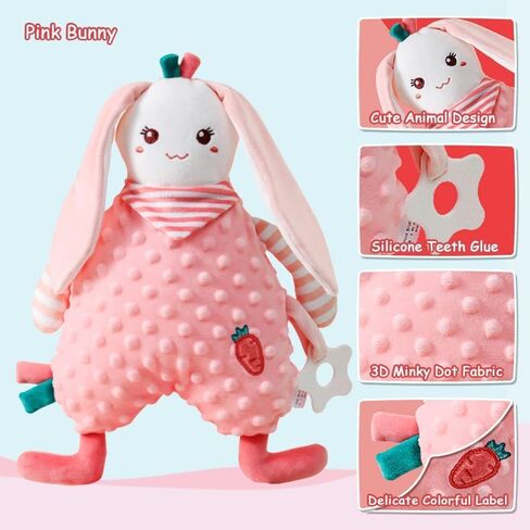 Plush Toys for Baby Newborns,Soothing Sensory Crinkle Toys with for Toddlers 1-3,Comfort Sleeping Toy Loveys for Babies Boys Girls 0-3-6-12-18-36 Months Easter in Saudi Arabia