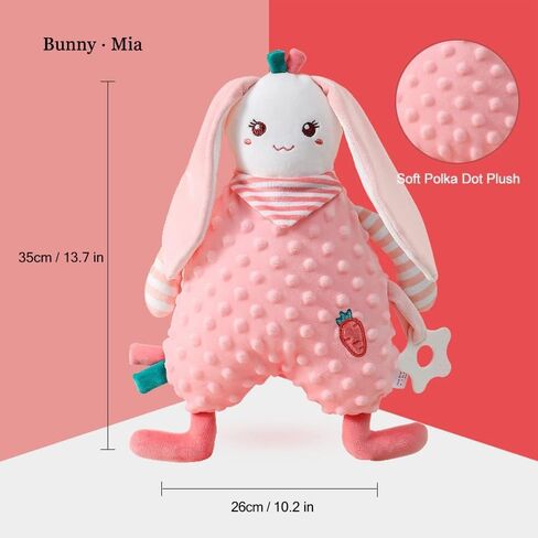 Plush Toys for Baby Newborns,Soothing Sensory Crinkle Toys with for Toddlers 1-3,Comfort Sleeping Toy Loveys for Babies Boys Girls 0-3-6-12-18-36 Months Easter in Saudi Arabia
