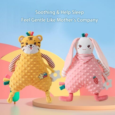 Plush Toys for Baby Newborns,Soothing Sensory Crinkle Toys with for Toddlers 1-3,Comfort Sleeping Toy Loveys for Babies Boys Girls 0-3-6-12-18-36 Months Easter in Saudi Arabia