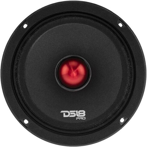 DS18 PRO-NEO6SLIM Shallow Loudspeaker- 6.5", Midrange, Red Aluminum Bullet, 400W Max, 200W RMS, 4 Ohms, Neodymium Magnet - The Most Elegant Neodymium Midrange Loudspeakers Available (PRONEO6SLIM) in Saudi Arabia