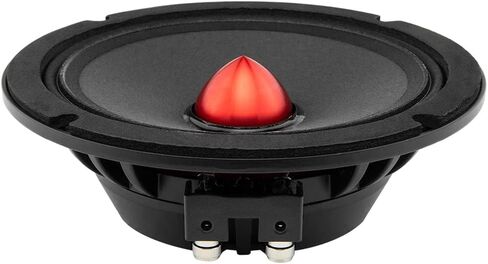 DS18 PRO-NEO6SLIM Shallow Loudspeaker- 6.5", Midrange, Red Aluminum Bullet, 400W Max, 200W RMS, 4 Ohms, Neodymium Magnet - The Most Elegant Neodymium Midrange Loudspeakers Available (PRONEO6SLIM) in Saudi Arabia