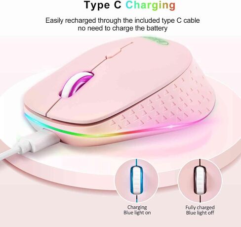 UrbanX Dual-Mode Wireless Mouse - Bluetooth & 2.4GHz Connectivity - Rechargeable, Energy-Efficient Design for Samsung Galaxy S24 Ultra/S24+/Tab Active5/Tab A9+/Tab A9, PC, Mac, i-Pad - Black in Saudi Arabia