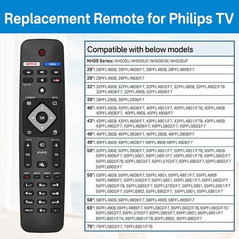 NH500UP Replace Remote Compatible with Philips Remote Control for Smart TV with Blue Glowing Cover for Philips TV Remote Replacement NH500U NH500UW NH503UP with Battery for Philips Smart TV Remote in Saudi Arabia