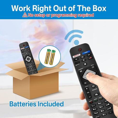 NH500UP Replace Remote Compatible with Philips Remote Control for Smart TV with Blue Glowing Cover for Philips TV Remote Replacement NH500U NH500UW NH503UP with Battery for Philips Smart TV Remote in Saudi Arabia
