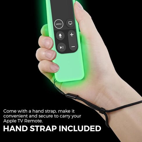 حافظة حماية AhaStyle لجهاز Apple TV Siri Remote [الجيل الأول] مع حامل AirTag، غطاء سيليكون مضاد للانزلاق متوافق مع 2016 Apple TV HD و2017 Apple TV 4K [الجيل الأول] (أزرق متوهج) in Kuwait