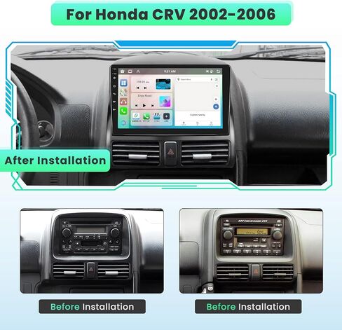 2024 ترقية Android 13 ستيريو لراديو السيارة Honda CRV 2002-2006 مع 6G+128G، 9 بوصة 1280x720 HD شاشة لمس لاسلكية Carplay Android Auto DSP SWC كاميرا احتياطية in Saudi Arabia