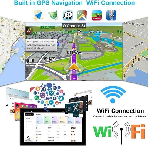 2024 Newest Android 13.0 Single Din Car Stereo for Wireless Carplay&Android Auto,6.2 Inch Touch Screen Car Audio Compatible Voice Control/GPS/Backup Camera/Bluetooth5.0/MirrorLink/FM/TF/2USB/AUX in Kuwait