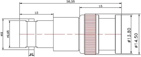 1 قطعة Q9/BNC نوع محوري ثابت المخفف موصل DC-6 جيجا هرتز 3 واط 50ohm 10 15 20 40dB in Saudi Arabia