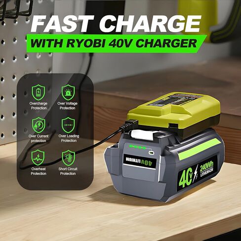 6.0Ah تبديل البطارية لبطارية Ryobi 40V OP4040 OP4026 OP4030 OP4050 OP4060A بطارية أداة الطاقة اللاسلكية in Kuwait