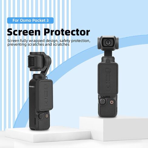واقي شاشة مضاد للسقوط، غطاء حماية من السيليكون الناعم ملحق لكاميرا الحركة DJI Osmo Pocket 3، أسود in Kuwait