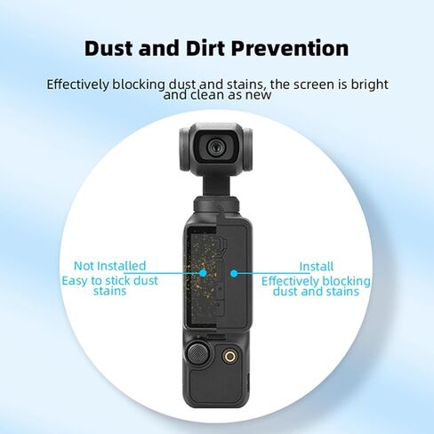 واقي شاشة مضاد للسقوط، غطاء حماية من السيليكون الناعم ملحق لكاميرا الحركة DJI Osmo Pocket 3، أسود in Kuwait