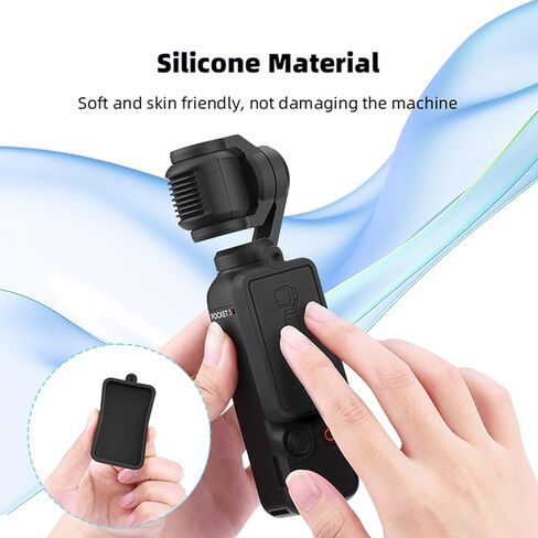 واقي شاشة مضاد للسقوط، غطاء حماية من السيليكون الناعم ملحق لكاميرا الحركة DJI Osmo Pocket 3، أسود in Kuwait