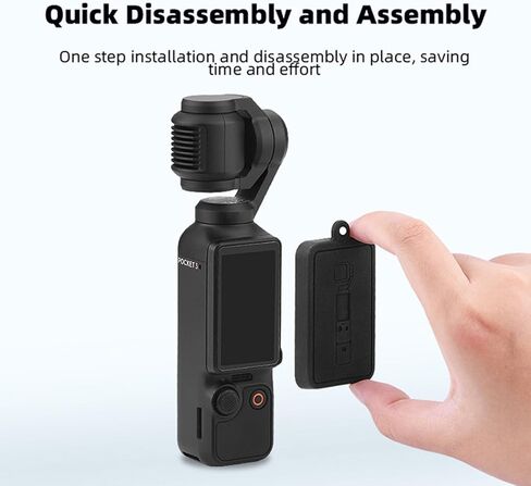 واقي شاشة مضاد للسقوط، غطاء حماية من السيليكون الناعم ملحق لكاميرا الحركة DJI Osmo Pocket 3، أسود in Kuwait
