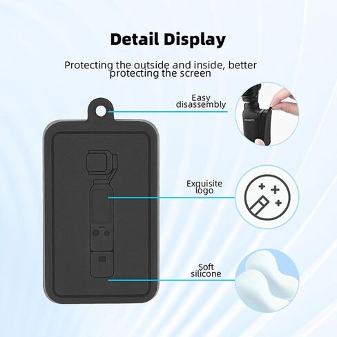 واقي شاشة مضاد للسقوط، غطاء حماية من السيليكون الناعم ملحق لكاميرا الحركة DJI Osmo Pocket 3، أسود in Kuwait