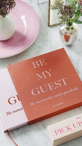 دفتر ضيوف برينت ووركس - صدئ/وردي (PW00375) in Kuwait