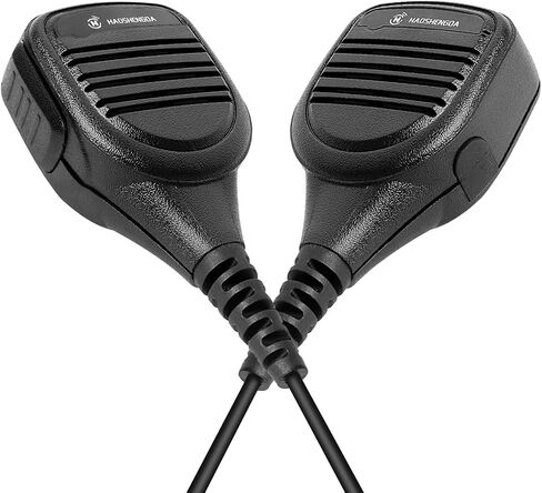 CP100D Speaker Mic for Motorola Radios R2 BPR40D BPR40 CP100D CP200D CP200 CP185 CLS1410 CLS1110 DLR1060 RDU4100 RDU4160D RMU2040 RMU2080D CLS DTR RDU RMU, 2 Pin Shoulder Microphone(Black) in Saudi Arabia