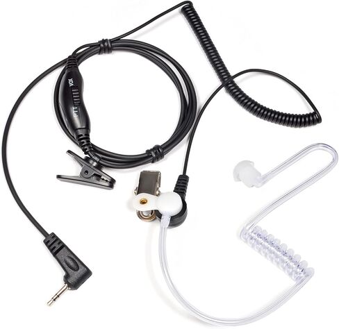 HYS Surveillance Headset Earpiece with Clear Acoustic Coil Tube Earbud Audio Kit for Motorola Spirit GT/Spirit GT+/Talkabout/T8500/9500/Em1000 Series/T200/T400/T600 and T800 Walkie Talkie, W/PTT VOX in Saudi Arabia