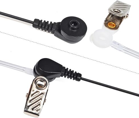 HYS Surveillance Headset Earpiece with Clear Acoustic Coil Tube Earbud Audio Kit for Motorola Spirit GT/Spirit GT+/Talkabout/T8500/9500/Em1000 Series/T200/T400/T600 and T800 Walkie Talkie, W/PTT VOX in Saudi Arabia