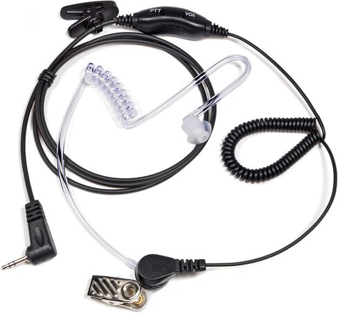 HYS Surveillance Headset Earpiece with Clear Acoustic Coil Tube Earbud Audio Kit for Motorola Spirit GT/Spirit GT+/Talkabout/T8500/9500/Em1000 Series/T200/T400/T600 and T800 Walkie Talkie, W/PTT VOX in Saudi Arabia