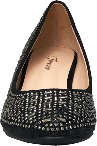 Forever Womens Low Wedge Heel Closed Toe Wedding Party Dress Sandals Shoes in Kuwait