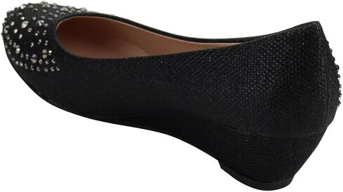 Forever Womens Low Wedge Heel Closed Toe Wedding Party Dress Sandals Shoes in Kuwait