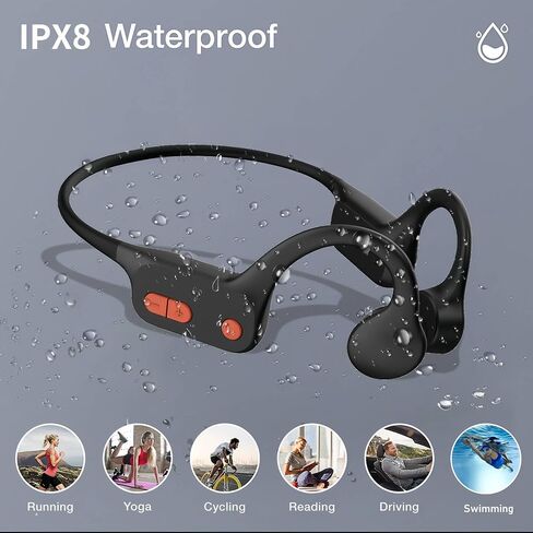 Tayogo Swimming Bone Conduction Headphones,Wireless Open-Ear Headphones, Bluetooth 5.4, Sports Headset,IPX8 Waterproof Earbuds for Swim,Gym,Running,Cycling in Saudi Arabia