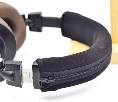 2Pcs Black Headphone Protector Zipper Headband for Audio Technica ATH MSR7 M20 M30 M40 M40X M50X SX1 Headphone Accessories,Earpads Headphones, Earbuds and Accessories in Saudi Arabia