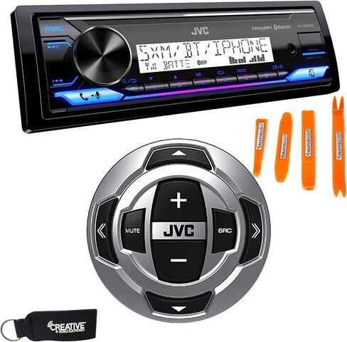 جهاز استقبال رقمي بحري JVC KD-X38MBS مع BT، USB، XM جاهز + جهاز تحكم عن بعد سلكي RM-RK62M in Saudi Arabia