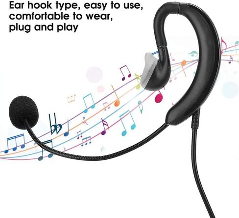 Earhook Type Microphone, Mobile Phone Headset Tablet Earphone MIC, Noise Cancelling Function, for Conferencing, Gaming, Chating in Saudi Arabia