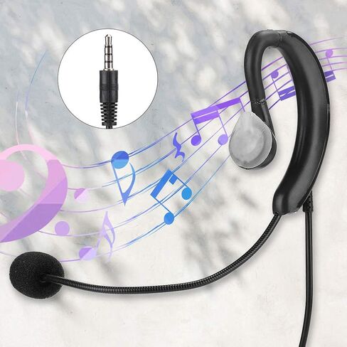 Earhook Type Microphone, Mobile Phone Headset Tablet Earphone MIC, Noise Cancelling Function, for Conferencing, Gaming, Chating in Saudi Arabia