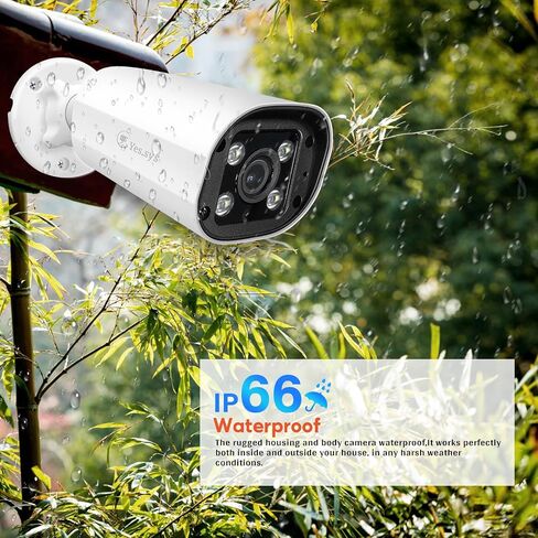 عدسة بزاوية واسعة 4 ميجابكسل 2.8 ملم 1440 بيكسل IP رصاصة كاميرا مراقبة ملونة للرؤية الليلية PoE مع ميكروفون (صوت)، 24/7 إضاءة LED مزدوجة ذكية طوال الوقت، مقاومة للطقس IP66 متوافقة مع NVR/RTSP in Saudi Arabia