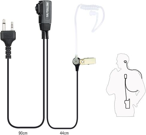 سماعة أذن Retevis Walkie Talkie متوافقة مع Midland Walkie Talkie، متوافقة مع Midland GXT1000VP4 GXT1050VP4 GXT1000XB LXT500VP3 LXT600VP3، سماعة أذن راديو ثنائية الاتجاه مع ميكروفون (عبوة واحدة) in Saudi Arabia
