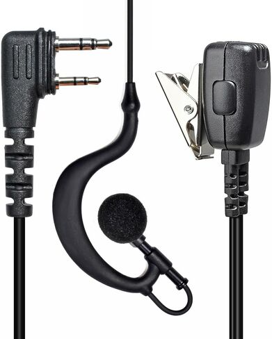TWAYRDIO Walkie Talkie Earpiece Two Way Radio Headset with Mic Microphone and G Shape Ear Hook for ICOM ID-51A ID-51 ID-31A ID-52A VHF/UHF Digital Transceiver IC-A25N IC-A25C VHF Airband Transceiver in Saudi Arabia