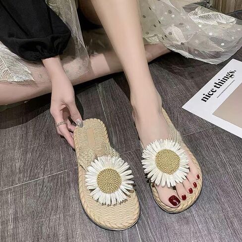 Flower Slippers for Women Soft House Slippers with Slip-on Indoor Outdoor Slippers Creative Gifts wearing beach for lovely gifts in Saudi Arabia