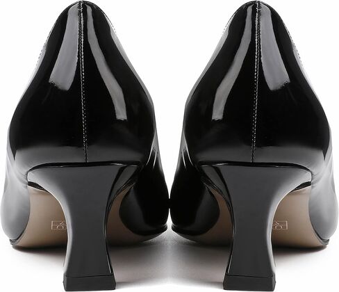 SKYSTERRY Women's Square Toe Casual Office Slip On Patent Spool Low Heel Pumps Shoes 2 Inch in Saudi Arabia