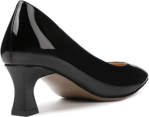 SKYSTERRY Women's Square Toe Casual Office Slip On Patent Spool Low Heel Pumps Shoes 2 Inch in Saudi Arabia