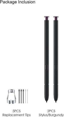 2PCS Galaxy S22 Ultra Pen for Samsung Galaxy S22 Ultra 5G S Pen Touch Screen Stylus Pen Replacement for Samsung Galaxy S22 Ultra NO Bluetooth (Black) in Saudi Arabia