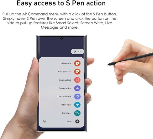2PCS Galaxy S22 Ultra Pen for Samsung Galaxy S22 Ultra 5G S Pen Touch Screen Stylus Pen Replacement for Samsung Galaxy S22 Ultra NO Bluetooth (Black) in Saudi Arabia