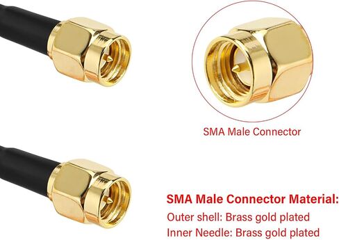 XRDS -RF SMA ذكر إلى SMA كابل ذكر 1FT، كابل SMA RG316 كابل محوري SMA كابل هوائي تمديد (2 قطعة) in Saudi Arabia