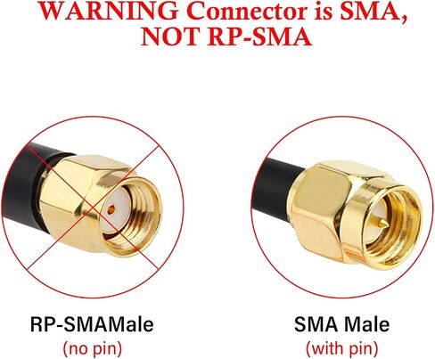 XRDS -RF SMA ذكر إلى SMA كابل ذكر 1FT، كابل SMA RG316 كابل محوري SMA كابل هوائي تمديد (2 قطعة) in Saudi Arabia