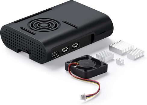 حافظة لـ Raspberry Pi 5، وPi 5 مع مروحة تبريد PWM ومبدد حرارة Raspberry Pi 5 لـ Raspberry Pi 5 (مع مروحة PWM مقاس 30 مم) in Kuwait