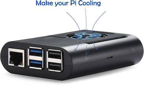 حافظة لـ Raspberry Pi 5، وPi 5 مع مروحة تبريد PWM ومبدد حرارة Raspberry Pi 5 لـ Raspberry Pi 5 (مع مروحة PWM مقاس 30 مم) in Kuwait