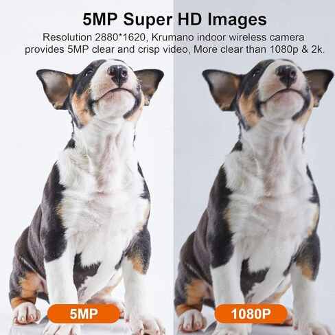 Home Security Cameras Indoor Wireless, 5MP Super HD Dual Band 5Ghz WiFi Camera with Pan Tilt Zoom, Smart Home Baby Camera for Pet, 2-Way Audio, Sound/Motion Alerts, Work with Alexa & Google in Saudi Arabia