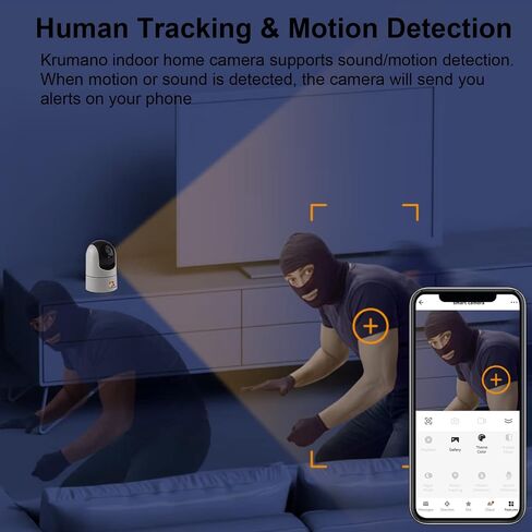 Home Security Cameras Indoor Wireless, 5MP Super HD Dual Band 5Ghz WiFi Camera with Pan Tilt Zoom, Smart Home Baby Camera for Pet, 2-Way Audio, Sound/Motion Alerts, Work with Alexa & Google in Saudi Arabia