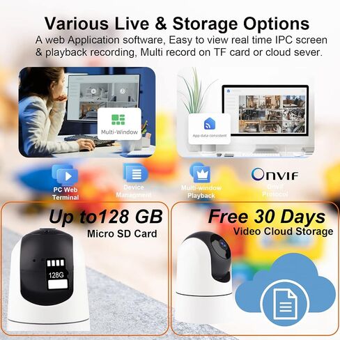 Home Security Cameras Indoor Wireless, 5MP Super HD Dual Band 5Ghz WiFi Camera with Pan Tilt Zoom, Smart Home Baby Camera for Pet, 2-Way Audio, Sound/Motion Alerts, Work with Alexa & Google in Saudi Arabia