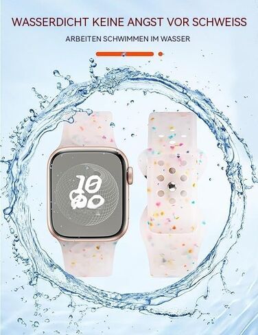 سوار سيليكون رياضي مسامي متوافق مع أساور ساعة Apple 40 مم 38 مم 44 مم 41 مم 45 مم 42 مم 49 مم للنساء والرجال، سوار معصم ناعم من البلاستيك المعاد تدويره لسلسلة iWatch Bands 9 SE 8 7 6 5 4 3 2 1 Ultra in Saudi Arabia
