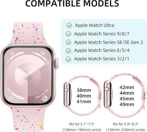 سوار سيليكون رياضي مسامي متوافق مع أساور ساعة Apple 40 مم 38 مم 44 مم 41 مم 45 مم 42 مم 49 مم للنساء والرجال، سوار معصم ناعم من البلاستيك المعاد تدويره لسلسلة iWatch Bands 9 SE 8 7 6 5 4 3 2 1 Ultra in Saudi Arabia
