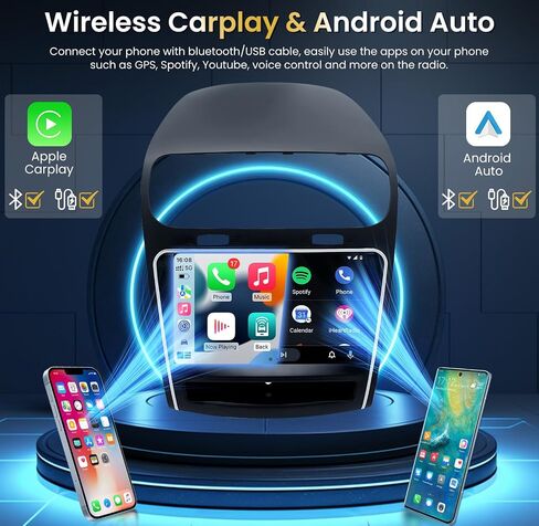 Android 13 (4 Core 2+64GB) ستيريو سيارة لراديو Dodge Journey 2011-2019، شاشة لمس 1280 * 800 IPS مع Carplay/Android Auto، 5G WiFi 5.0 Bluetooth FM/RDS DSP GPS SWC 1080P AHD كاميرا خلفية in Kuwait